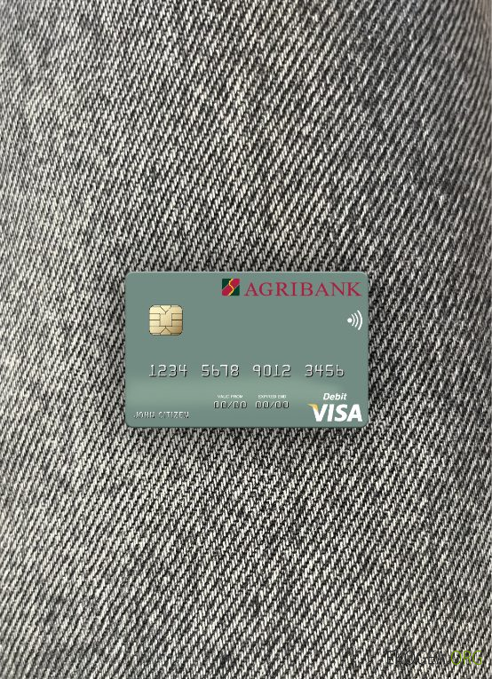 Photolook de la carte de débit visa Vietnam Agribank avant